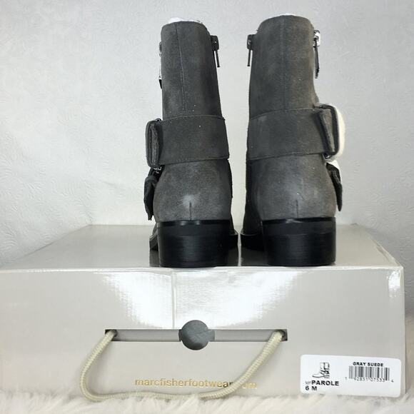 NIB‎ Marc Fisher Parole Buckle Moto Biker Boots Suede 6M - Picture 3 of 7